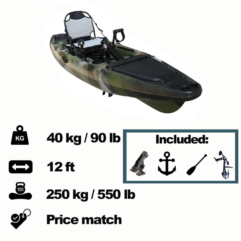 Load image into Gallery viewer, FishermanXII Pedal Kayak 12ft
