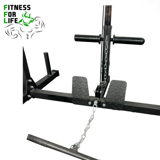 Power Rack Cage With Lat Pulldown