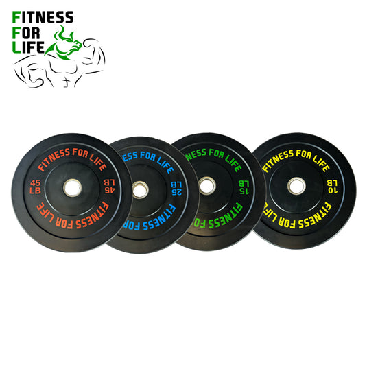 Bumpers Lifting Plates Set 180 lb with bar