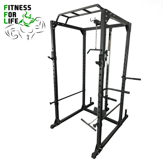 Power Rack Lat Pulldown Bundle (Rubber plates)