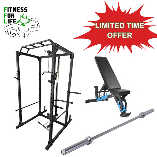 Power Rack Lat Pulldown Promo Bundle