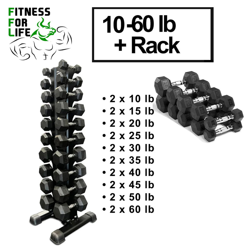 Load image into Gallery viewer, HEX Dumbbells Bundle 10-60lb,660 lb
