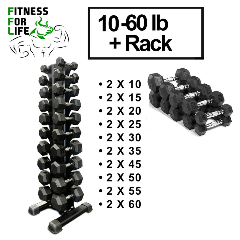 Load image into Gallery viewer, HEX Dumbbells Bundle 10-60lb, Total 690 lb ***( Back Order Jan. 15)***
