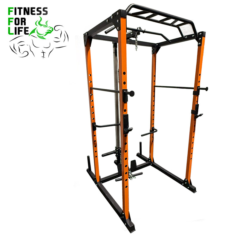 Load image into Gallery viewer, Power Rack + Pulley Bundle (Rubber plates)
