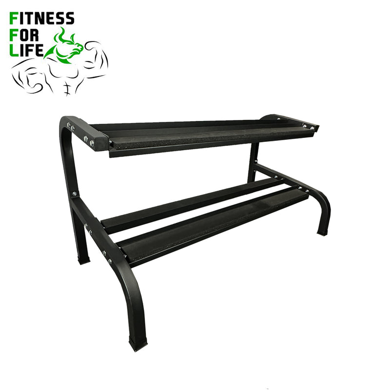 Load image into Gallery viewer, 2 Tier Horizontal Heavy Duty Dumbbell Rack
