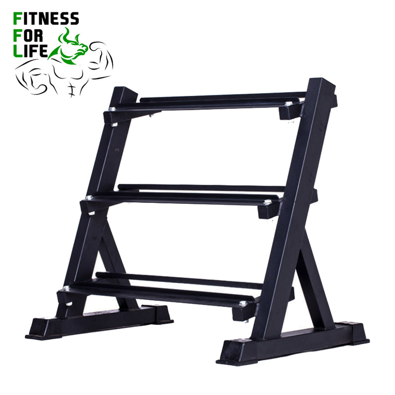 Load image into Gallery viewer, 3-Tier Dumbbell Rack Multilevel Storage ***Shipping After October 28th***
