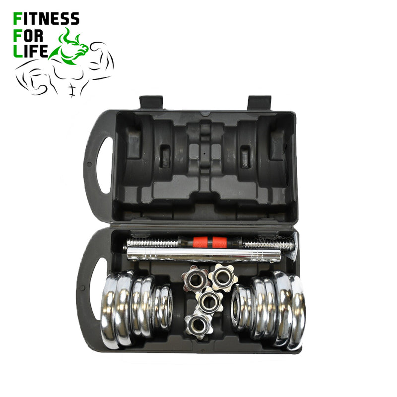 Load image into Gallery viewer, Adjustable Chrome Dumbbells Set
