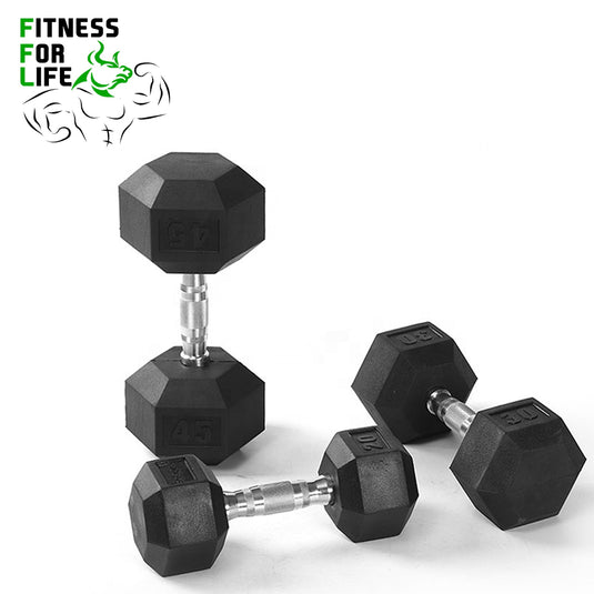 HEX Rubber Dumbbells